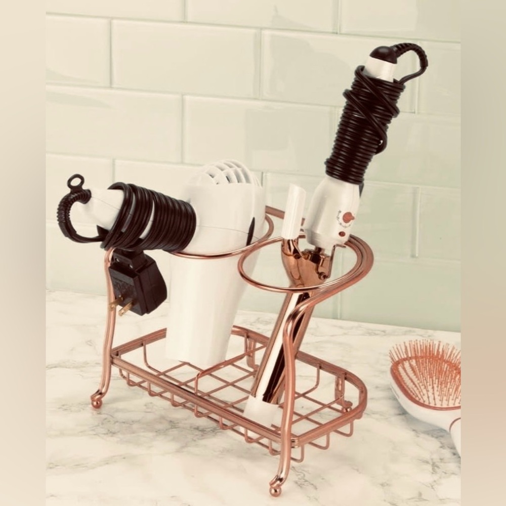 Hair Tool Storage Organizer by mDesign Steel Accessory Basket Bathroom Counter